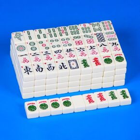Travel Mahjong Set 24MM American Mahjong Set 166 Pieces Mahjong Tile Set Ivory Color American Mahjong Tile Set