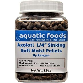 Food Foods Axolotl Food ، 1/4 "الكريات الرطبة الرطبة الناعمة ، كريات وجبة سمك السلمون رينغن للبالغين.