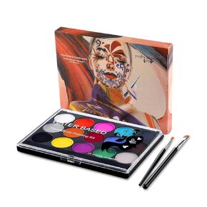 Face Painting Kit for Kids - Non Toxic and Washable Face Paint Kit - Hypoallergenic Make up for Children - Professional Multicolored Pallet for Halloween, Parties and Celebrations MD-A14