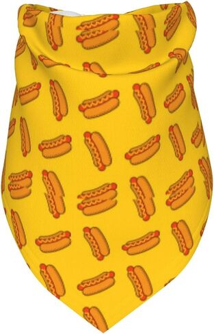 I'm Just Here for The Hot Dogs,Reversible Triangle Bibs Pet Scarf, Holiday Party Photography Props (hot Dog) in Saudi Arabia