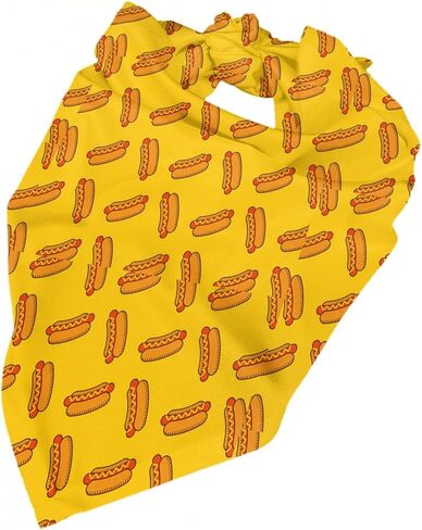 I'm Just Here for The Hot Dogs,Reversible Triangle Bibs Pet Scarf, Holiday Party Photography Props (hot Dog) in Saudi Arabia