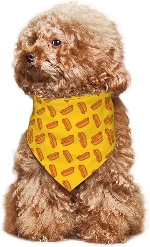 I'm Just Here for The Hot Dogs,Reversible Triangle Bibs Pet Scarf, Holiday Party Photography Props (hot Dog) in Saudi Arabia