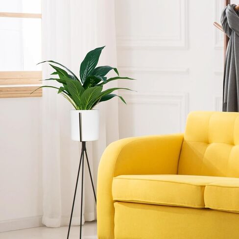 Artificial Fake Snake Plant Potted Tropical Faux Sansevieria Trifasciata Plants in White Plastic Pots Perfect for Indoor Home Decor Modern Living Room Office Housewarming Gift 103 in Saudi Arabia