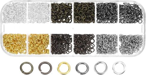 MECCANIXITY 4mm Open Jump Rings Iron Round Ring Connectors for Jewelry Making Tools Supplies Jewelry DIY Crafts Keychains Rings, 6 Color in Saudi Arabia