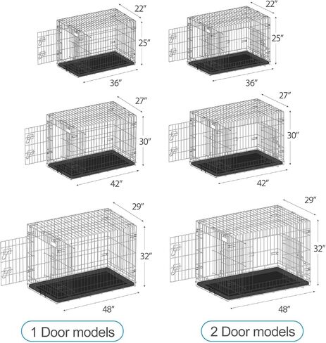 Petstuff Great Crates 36 "قفص الكلب الكبير - بيت الكلب الشاق مع لوحة مقسم للحيوانات الأليفة 40-60 رطلاً - صينية متينة للورق - قابلة للطي ، مقبض وعجلات سهلة الحركة in Saudi Arabia