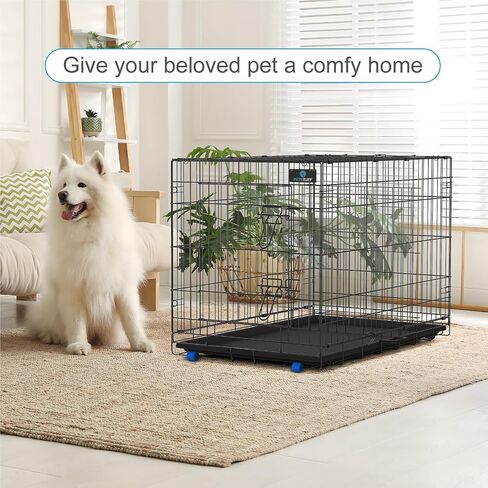 Petstuff Great Crates 36 "قفص الكلب الكبير - بيت الكلب الشاق مع لوحة مقسم للحيوانات الأليفة 40-60 رطلاً - صينية متينة للورق - قابلة للطي ، مقبض وعجلات سهلة الحركة in Saudi Arabia