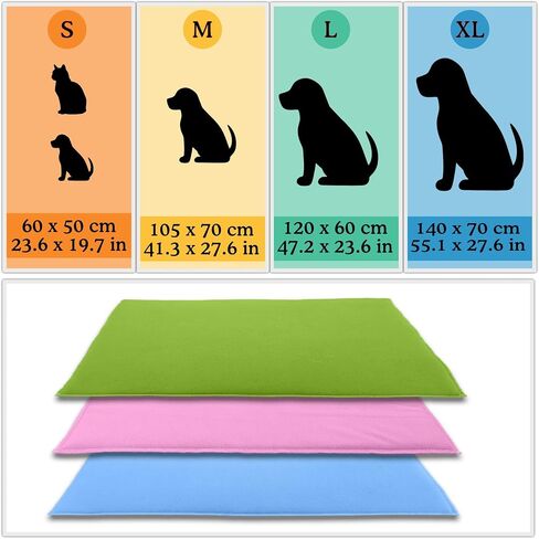 Reversible Dog and Cat Cushion - Soft and Absorbent Fleece Side and Smooth and Cool Polyester Side - Portable - 55.1 x 27.6 in - Green in Saudi Arabia