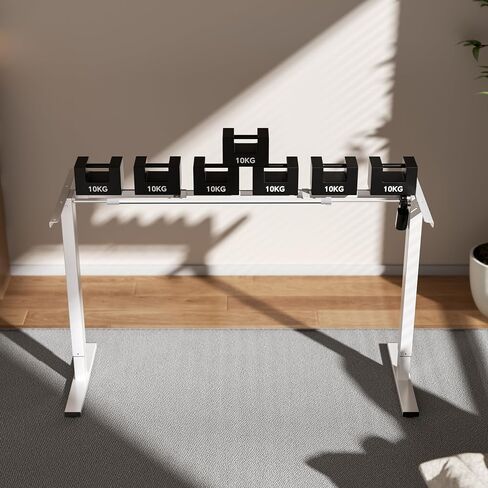 Electric Standing Desk Frame Adjustable Height, Stand up Home Office Desk Frame, 36 to 51 Inches Sit Stand Desk Frame with Memory Preset (White) in Saudi Arabia