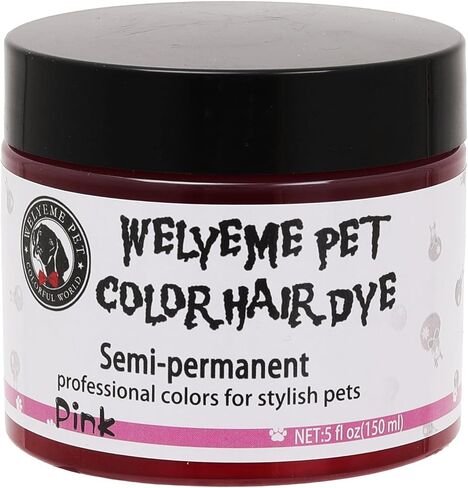 Semi-Permanent Dog Hair Dye, Food-Grade Pigment Dog Dye, Pet Hair Dye Used by Grooming Salons, Cats and All Pets Can be Bathed in Saudi Arabia