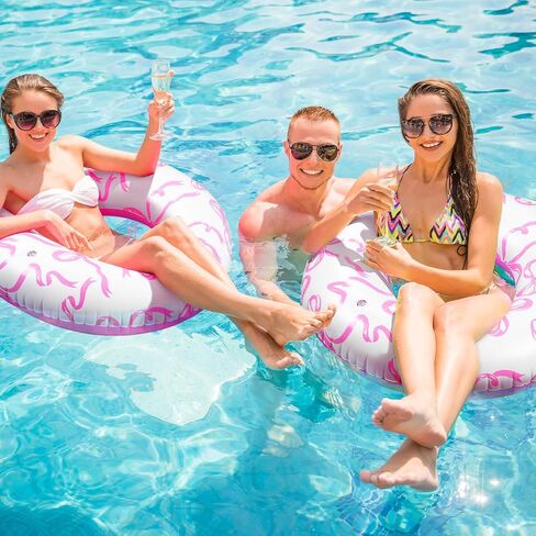 1 PCS Pink Bow Poleatable Pool Floats Toys Pool Swim Tubes Rings Coquette Coquette Swegming Ring Flaties for Summer Beach Preppy Party Supplies in Saudi Arabia