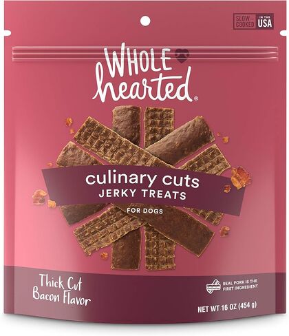 WholeHearted Culinary Cuts Thick Cut Bacon Recipe Jerky Dog Treats 16 oz. in Saudi Arabia