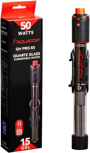 Aquatop 300W Aquarium Submersible Close-درجة حرارة قابلة للتعديل 68-93 درجة فهرنهايت-خزانات الأسماك التي تصل إلى 75 جالون-للمياه العذبة والمياه المالحة-GH-300 in Kuwait