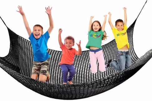 Climbing Cargo Net for Kids - Double Layers Heavy Duty Playground Safety Net, Outdoor Climbing Net for Treehouse Accessories, Backyard, Jungle Obstacle Training & Adventure(6.5x9.8ft),Black in Saudi Arabia