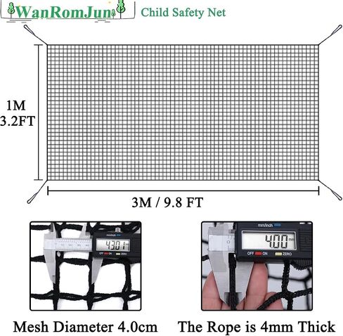 Climbing Cargo Net for Kids - Double Layers Heavy Duty Playground Safety Net, Outdoor Climbing Net for Treehouse Accessories, Backyard, Jungle Obstacle Training & Adventure(6.5x9.8ft),Black in Saudi Arabia