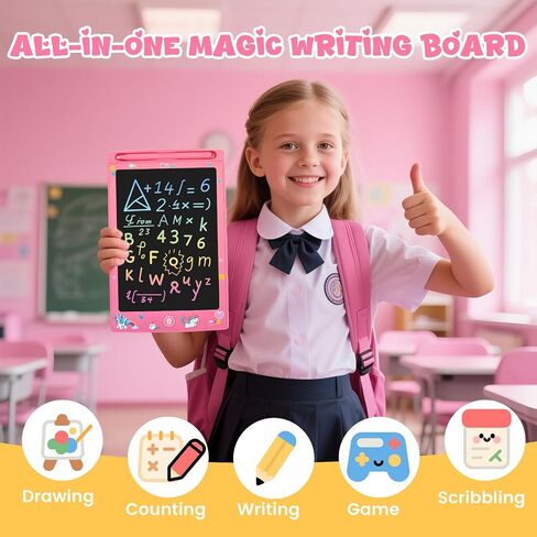2 Pack LCD Writing Tablet for Kids, Erasable and Reusable Toddler Doodle Board in 8.5 inch, Ideal Educational Drawing Pad for Learning Toy for Ages 3-8 Gifts for Girls Boys in Saudi Arabia