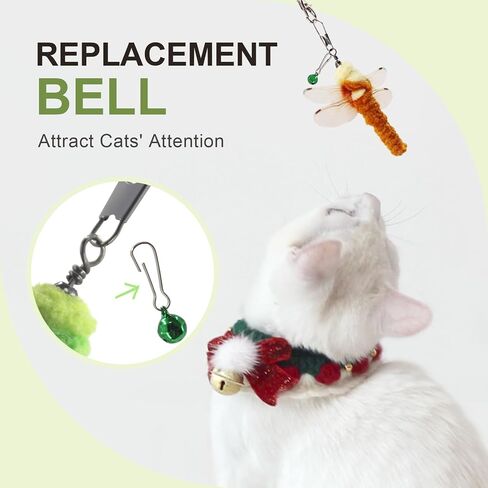 SONGWAY Insect Cat Toy Refills - 10 Pieces Dragonfly Toy Replacements for Indoor Cats, Interactive Cat Toy Wand Attachments in Saudi Arabia