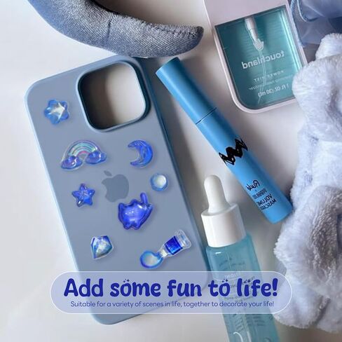 BYETOCE Cartoon Thick Puffy Stickers Cute Blue Kitten Animal Theme Soft Stickers 3D Reusable Tiny Patch for Scrapbooks Planner Journals Laptops Phone Case DIY in Kuwait