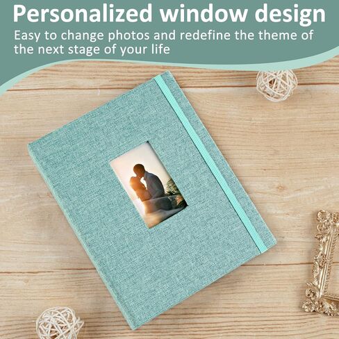 vivinin 2PCS Polaroid Photo Album, 2x3 Inch Pockets Mini Photo Album for 104 Pockets Hold 208 Pictures, Linen Hardcover Polaroid Album Book for Photos, Family Anniversaries, Baby Vacations (Green) in Kuwait