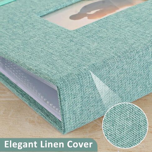 vivinin 2PCS Polaroid Photo Album, 2x3 Inch Pockets Mini Photo Album for 104 Pockets Hold 208 Pictures, Linen Hardcover Polaroid Album Book for Photos, Family Anniversaries, Baby Vacations (Green) in Kuwait