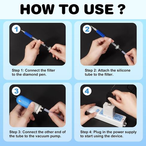 Baooohee Electric Diamond Painting Pen-Vacuum Diamond Paint Pen ، 40pcs Paint Painting Associory Tools-Adult Diamond Painting Kit لتنظيف الأحجار الكريمة AB ، بدون شمع مطلوب (أزرق) in Kuwait