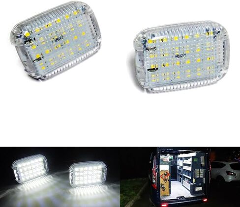2x LED Interior Cabin Courtesy Cargo Load Space Area Dome Light White For 2014+ Transit 150/250/350/350 HD Van Transit Connect Black in Saudi Arabia