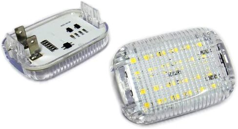 2x LED Interior Cabin Courtesy Cargo Load Space Area Dome Light White For 2014+ Transit 150/250/350/350 HD Van Transit Connect Black in Saudi Arabia