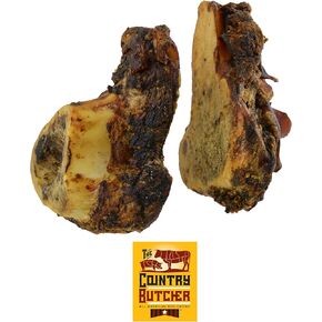 Top Crown Beef Knuckle Dog Bones for Aggressive Chewers, Large and Medium Breed Dog Treat, Natural, Tough, Chew Toy, Made in The USA, 6 Count