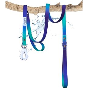 Waterproof Tactical Dog Leash with Traffic Handle - Heavy Duty Quick Release Leash for Medium & Large Dogs, No-Stink, No-Odor & Easy to Clean, 59" Long, Gradient Design, Strong PVC-Coated Nylon