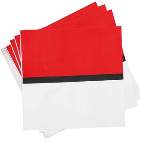 60pcs Cartoon Themed Napkins, 13x13in Red White Cartoon Animation Birthday Party Plates Napkins Cartoons Plates Paper for Kids Birthday Party Tableware Decor