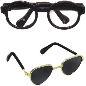 17cm Doll Accessories Set - Glasses Frame, Sunglasses, Shoes & Camera Bag for 17cm (6.69") Fashion Dolls, Compatible with Doll (Doll Not Included) (Decorative Glasses Frame+Camera Bag +Shoes)