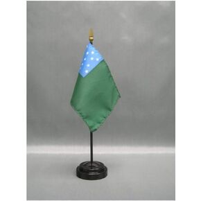 Made in the USA. 2 Green Mountain Boys 4"x6" Miniature Desk & Table Flags Includes 2 Flag Stands & 2 Green Mountain Boys Small Mini Stick Flags