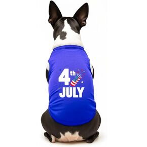 4th of July Dog Outfit Independence Day Dog Shirt Red White and Woof Funny Holiday Pet Clothes