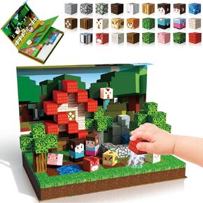Magnetic Blocks 100PCS Magnetic Building Cubes with Multi-Functional Magnet Box Travel Set STEM Sensory Construction Toys for Boys & Girls Ages 3-5 5-7 8-12 Birthday Gifts (Brave Adventurer)