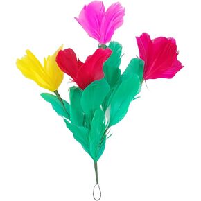Sleeve Cloth Feather Flower Bouquet Professional Magician Gimmick Stage Magic Trick for Magic