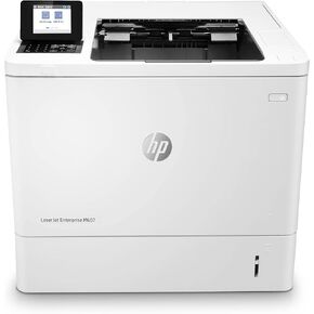 HP Laserjet Enterprise M607 n Single-Function Wired Monochrome Laser Printer, White - Print Only - 2.7" LCD, 55 ppm, 1200 x 1200 dpi, 1.5GB Memory, USB 2.0 and Ethernet Connectivity (Renewed)