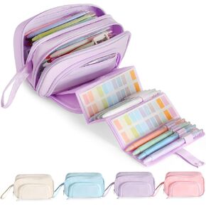 Large Capacity Pencil Case with Pull-out Structure - Multifunctional Extra Big Pencil Pouch Pen bag, Portable Stationery Organizer with Zipper, Office School Supplies for Teen Boys Girls, Blue
