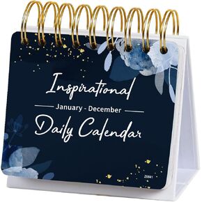 Motivational & Inspirational Daily Calendar - Daily Flip Calendar with Inspirational Quotes, 4.9" x 5"，Undated Perpetual Office Desk Decor, Inspirational Gifts - Multicolored Designs