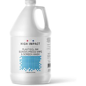 Plastisol Screen Wash by High Impact - in-Sink and On Press Screen Wash Ink Degradant and Cleaner for Screen Printing Inks - Designed to Remove Plastisol Ink- Made in USA - 1 Gallon (Pack of 1)