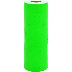 Fluorescent Green Removable Adhesive Labels to fit Towa® GS Series/Halmark/Century Price Guns 16 Pack (Free Ink roll Included)