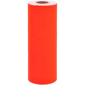 Fluorescent Red Removable Adhesive Labels to fit Motex® MX5500 Price Guns 16 Pack (Free Ink roll Included)