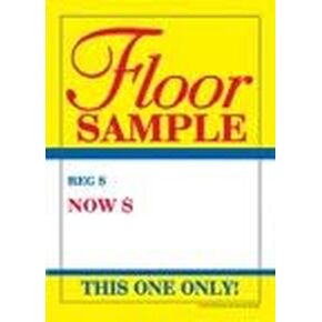 D30FLO "Floor Sample Sale This One Only" Unstrung Drill Sale Tags (No Strings) Small Price Cards - 3 1/2" x 5" (100 Pack) Furniture, Flooring, Business Store Signs