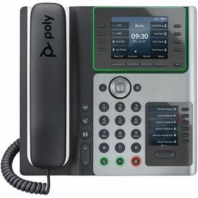 Poly Edge E400 IP Phone - Corded - Corded - Desktop - TAA Compliant - VoIP - 2 x Network (RJ-45) - PoE Ports