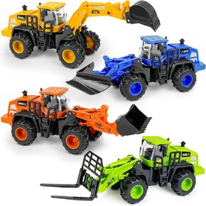Beestech Construction Truck Toys for 3 4 5 6 7 8 Years Old Boys, Friction Powered Truck Vehicles Sand Sandbox Beach Toys, Kids Birthday Gifts