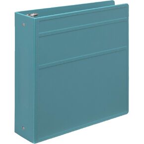 Carstens 3-Inch Heavy Duty 3-Ring Binder - Side Opening, Pool Blue, Durable Plastic, Precision No-Gap Rings, Waterproof Cover, No Pockets, Holds 400 US Letter Sheets, BPA-Free, Made in USA (1700-3R)
