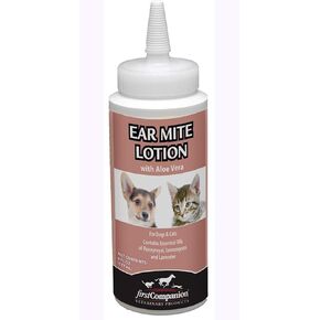 Ear Mite Medicine Lotion Aloe Dog Cat Rabbit 6oz All Natural Insecticide Free
