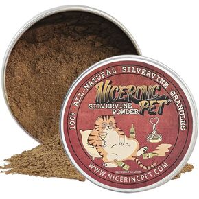 Silver Vine Powder, Organic Gall Fruit Powder(Matatabi), 100% Natural Catnip Alternative, Refillable Catnip Toys for Cats & Kittens, 50 Grams（1.8 OZ） of Powder
