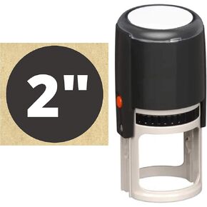 2" Logo Stamp - Custom Stamp - Personalized Business Stamp Self-Inking Black Red Blue Black Ink - Custom Round Text Business Stamp Large 2 Inch Stamper