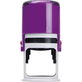 Round Notary Stamp for State of Georgia | Self Inking Unit - R-542 with Unique Body (Purple)