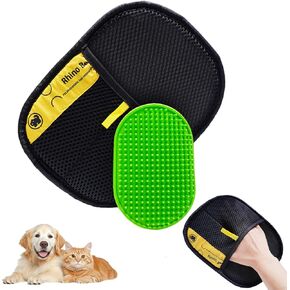 Electrostatic Gloves Pet Hair 2025 New Upgrade, Reusable Cat Hair Static Removal Tool Cleaning Glove Brush, Pet Grooming Gloves for Dogs, Pet Hair Removal Gloves for Furniture,Couch (Bright Yellow)