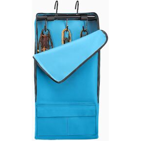 1Pcs Horse Bridle Bag,Heavy Duty 1600D Oxford Halter Bag with 3 Prong Tack Rack,Horse Tack Carry Bag Horse Harness Bag for Hanging Bridle Halter Reins